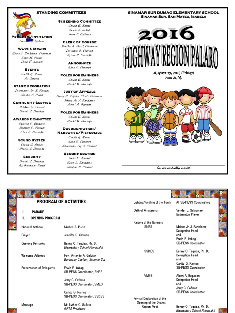 Athletic Meet - District Region | PDF | Sports | Leisure