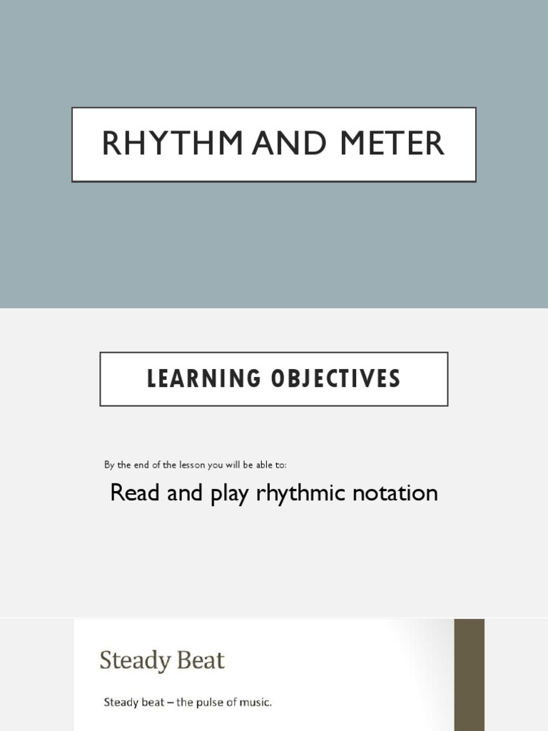 Rhythm and Meter PDF Rhythm Musical Forms