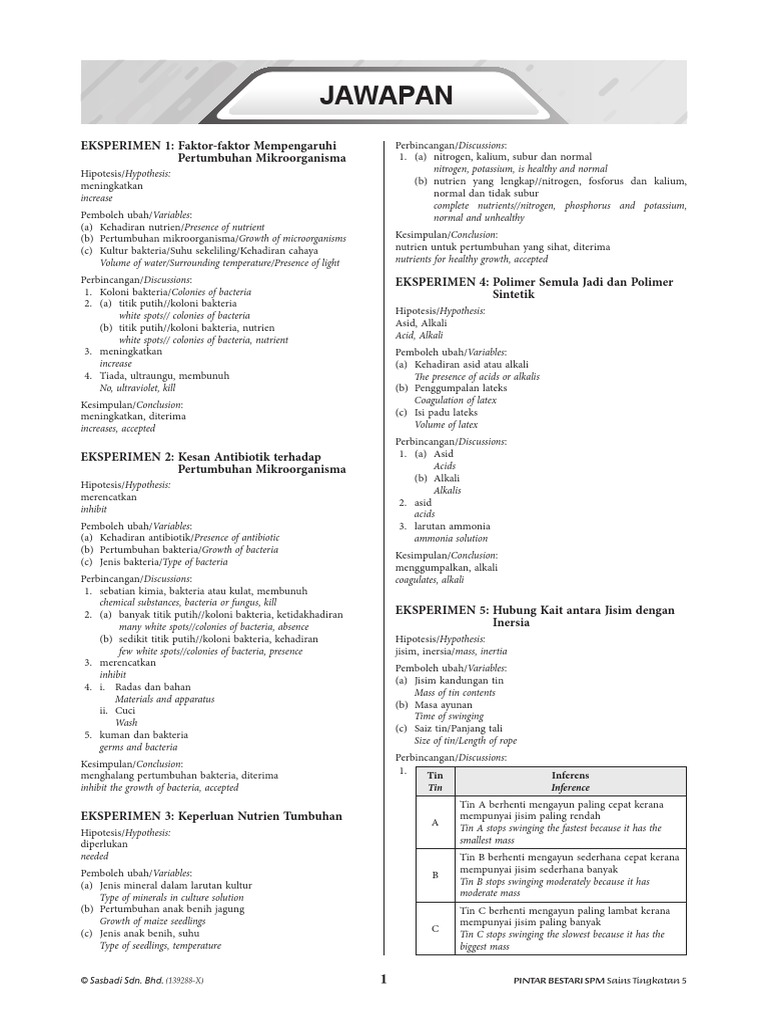 Eksperimen Sains Tingkatan 5 Braydencxt
