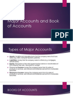 Major Accounts and Book of Accounts