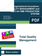 Total Quality Management and Just-In-Time Production System
