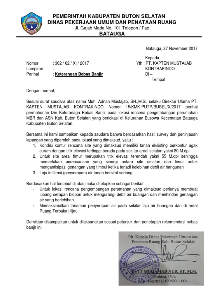 Surat Keterangan Bebas Banjir Docx