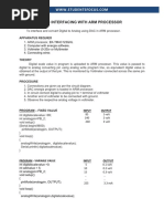 Dac Interfacing With Arm Processor: Input Output