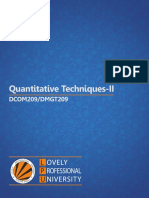 Dcom209 Dmgt209 Quantitative Techniques II