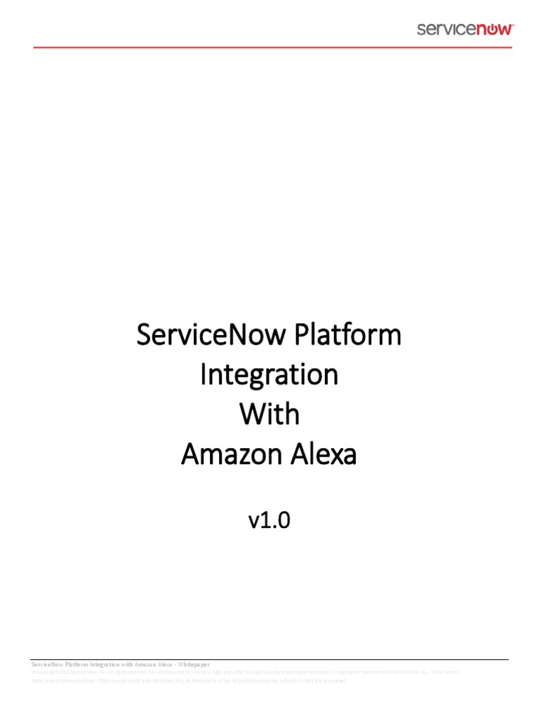 Integration of Servicenow With Alexa | PDF | Application Programming ...