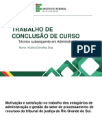 Trabalho de Conclusão de Curso: Técnico Subsequente em Administração