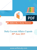 Daily Current Affairs Capsule: 30 June 2019