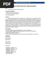 Keyboard Interfacing With Arm Processor