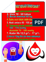 Poster 1 Apa Syarat Menjadi Donor Darah