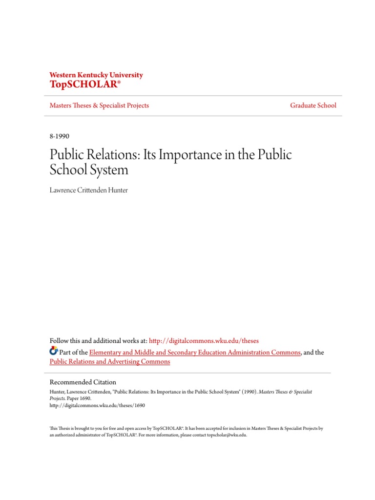 public relations thesis pdf