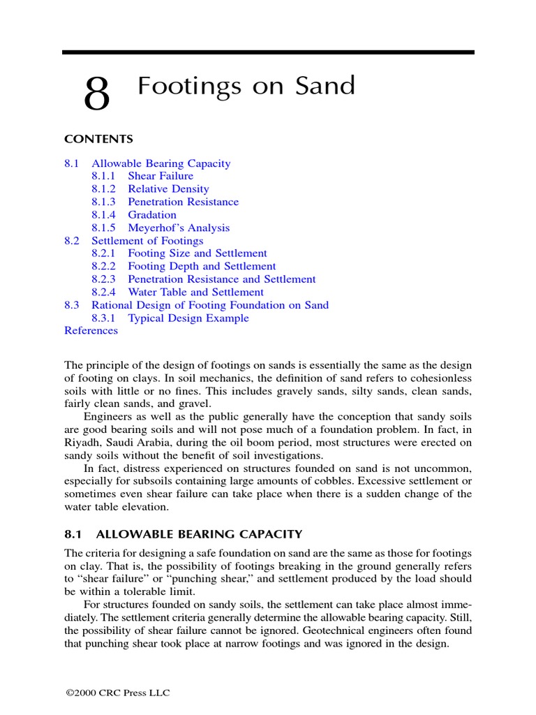 08 - Footings On Sand | PDF | Geotechnical Engineering | Friction