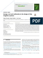 Energy, Cost and Uniformity in The Design of Drip Irrigation Systems PDF