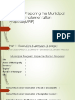Guide in Preparing The Municipal Program Implementation Proposal (MPIP)