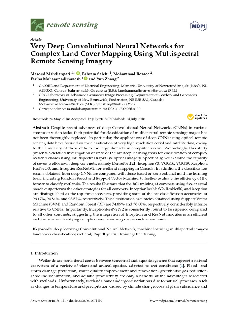 Remotesensing 10 01119 PDF | PDF | Deep Learning | Artificial Neural ...