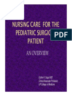 Nursing Care For The Pediatric Surgical Patient