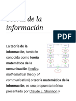 Teoría de La Información - Wikipedia, La Enciclopedia Libre