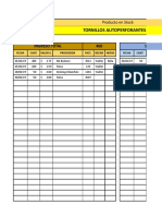 Planilla de Stock Pañol