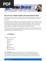 Download Discover The 7 Hidden Qualities Of An Exceptional Trainer by Brian Simms SN4203676 doc pdf