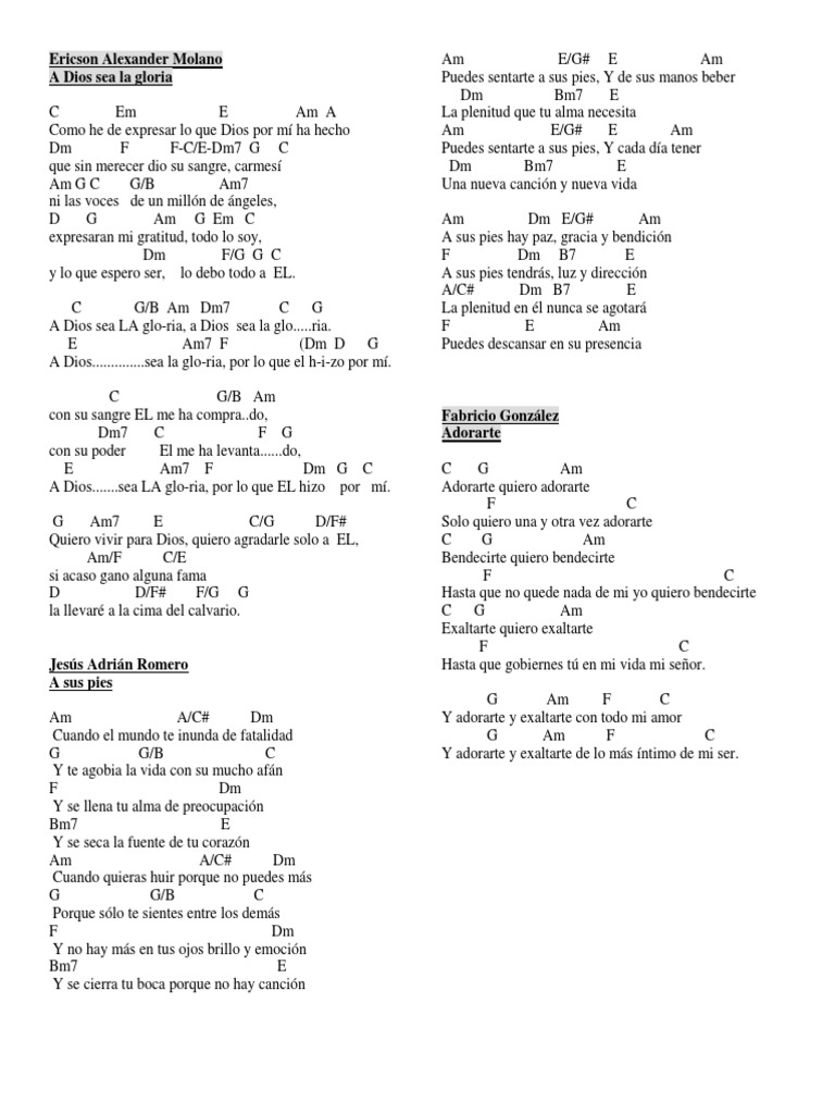 Ericson Alexander Molano A Dios Sea La Gloria Cristo Titulo Amor ericson alexander molano a dios sea la