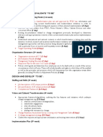 Review, Assess and Revalidate "To Be" Strategy & Target Operating Model (1st Week)