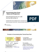 Concentrated Solar Power - Status and Perspectives 15/10/2008