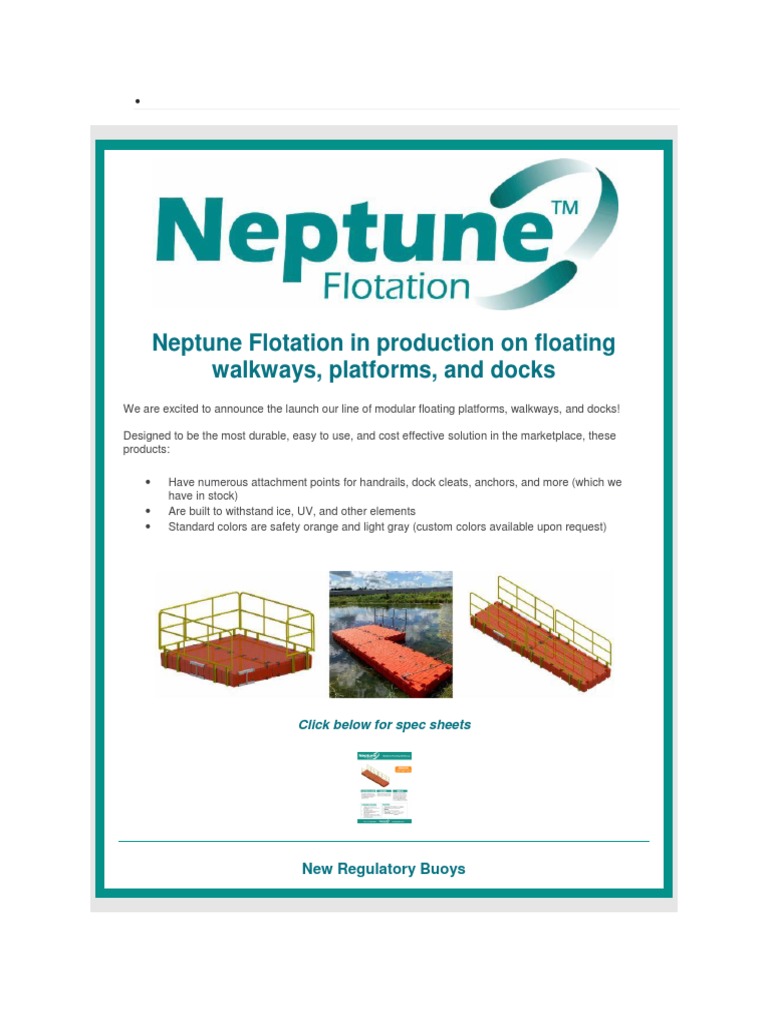 Neptune Pipe Floats and Flotation Solutions | PDF