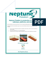 Neptune Flotation in Production On Floating Walkways, Platforms, and Docks