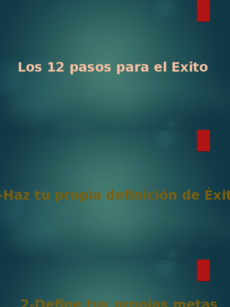 12 Pasos para el Éxito | PDF | Relaciones personales, crianza y ...