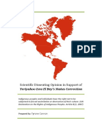 Scientific Dissenting Opinion in Support of Yeriyahoo Isra El Bey - Status Correction