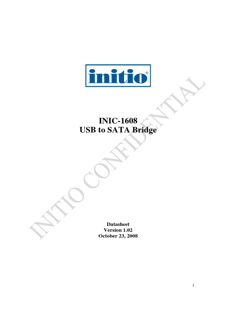 Initio Corporation - INIC-1608 PDF | PDF | Usb | Manufactured Goods