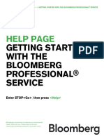 Help Page: Getting Started With The Bloomberg Professional Service