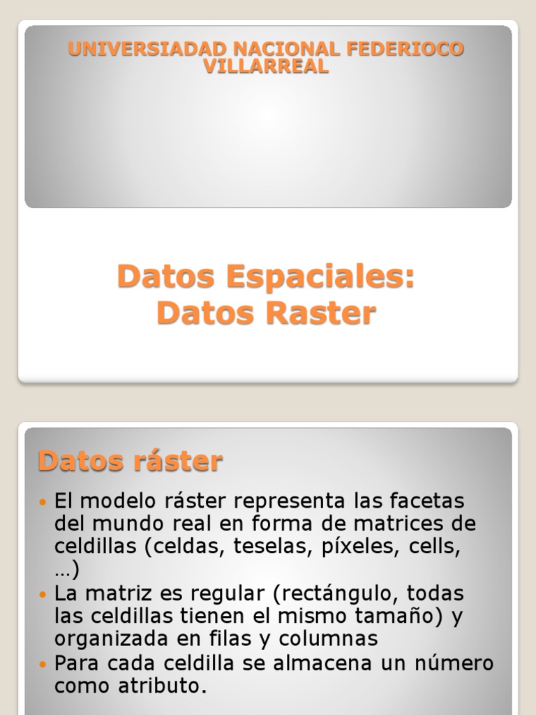 Una descripción general de los datos raster, sus características y ...