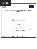 CEWARN Communication Strategy Tender Dossier - 1 August 2019