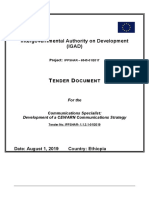 CEWARN Communication Strategy Tender Dossier - 1 August 2019