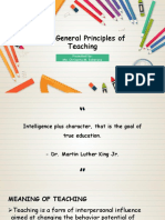 The General Principles of Teaching: Presented By: Ma. Chrisanta M. Soberano