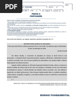 modelo de avaliação para alunos de 8º ano