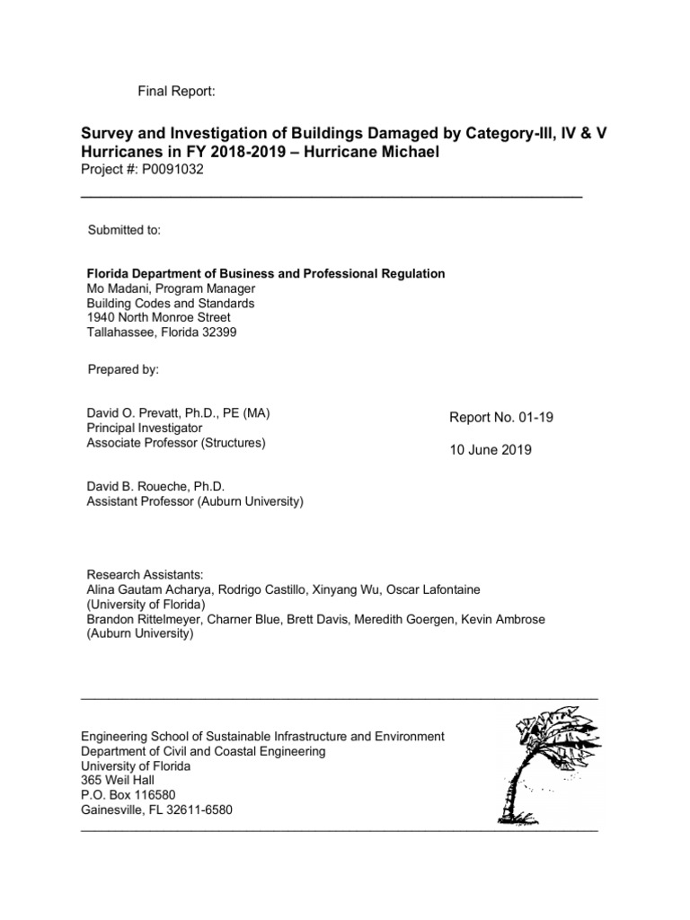 Hurricane Damage Assessment Report | PDF | Tropical Cyclones | Eye ...