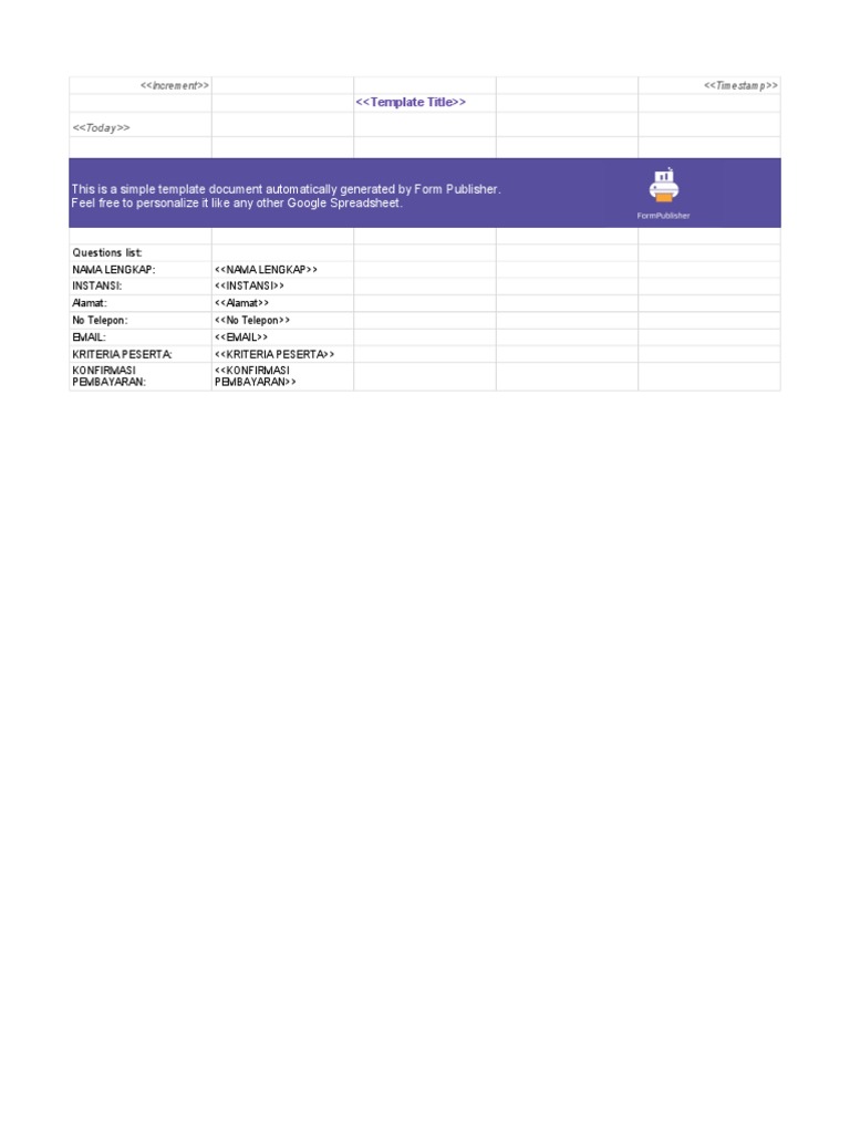Form Publisher Template PDF