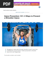 Injury Prevention 101 - 3 Ways To Prevent A Shoulder Injury