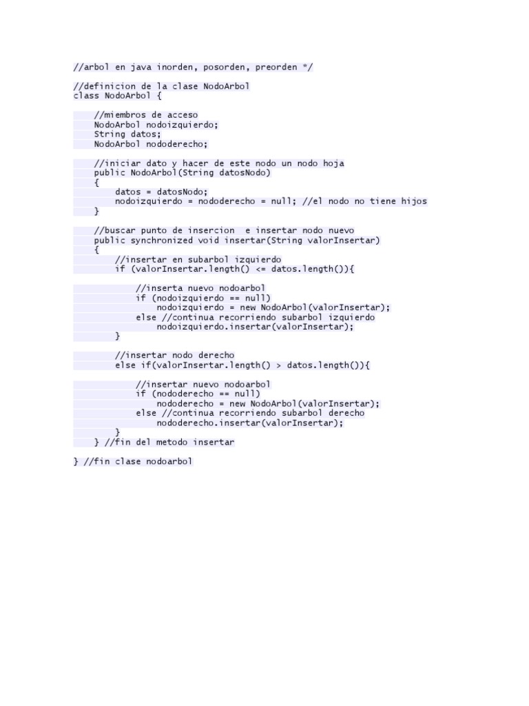 Implementación de Árbol en Java | PDF | Informática teórica ...
