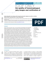 Proof Only: Evaluation of The Quality of Transesophageal Echocardiography Images and Verification of Proficiency