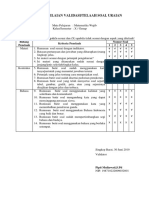 Lembar Penilaian Validasi Soal Uraian Matematika Kelas X