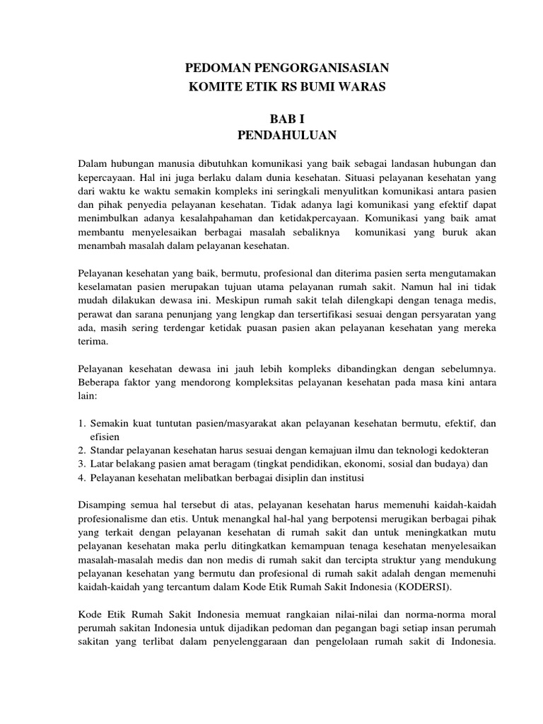 Pedoman Pengorganisasian Pdf