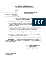 Motion For Extension of Time To File Position Paper: Bureau of Fisheries and Aquatic Resources