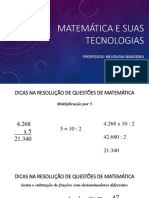 Matemática e Suas Tecnologias - Dicas Na Resolução de Questões de Matemática