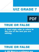 Tle Quiz Grade 7