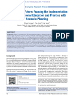 Looking To The Future: Framing The Implementation of Interprofessional Education and Practice With Scenario Planning
