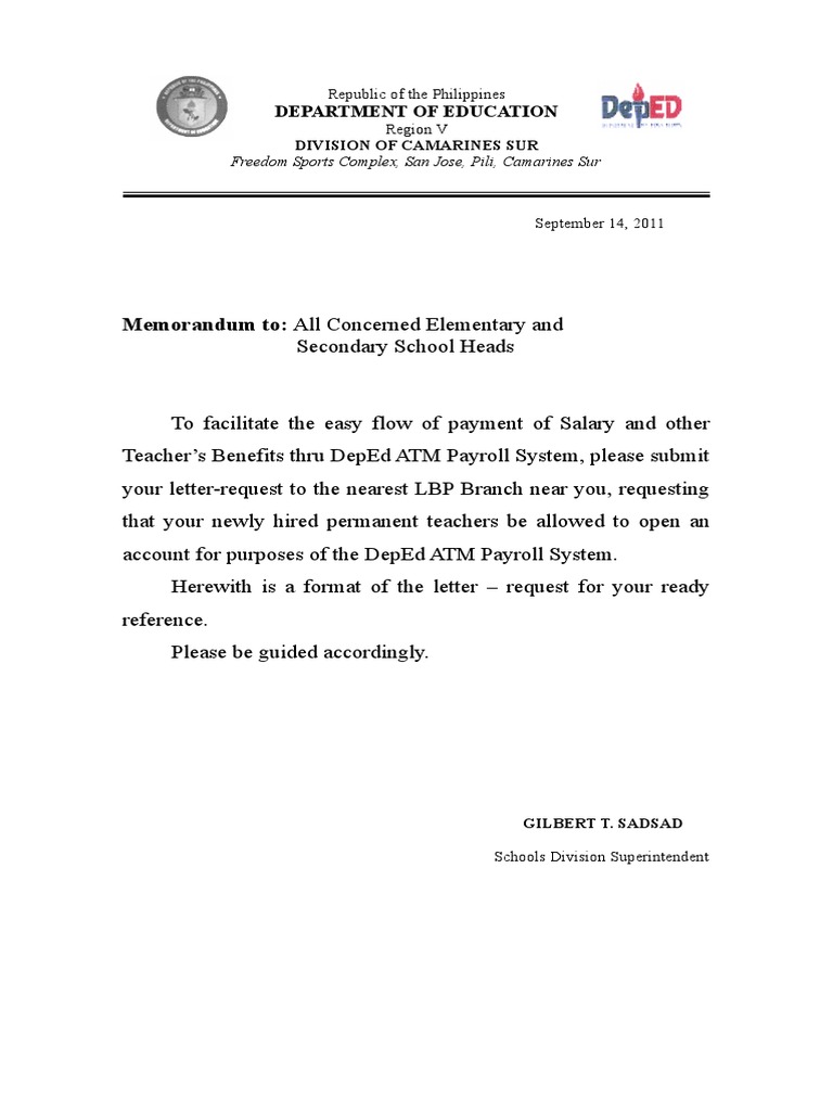 Endorsement Letter Pdf Government Business