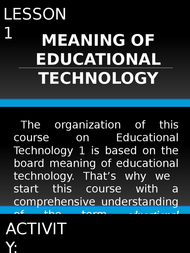 PDF DEFINITION OF EDUCATIONAL TECHNOLOGY visual data 2