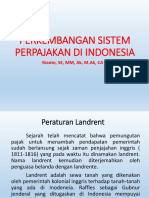 Perkembangan Sistem Perpajakan Di Indonesia